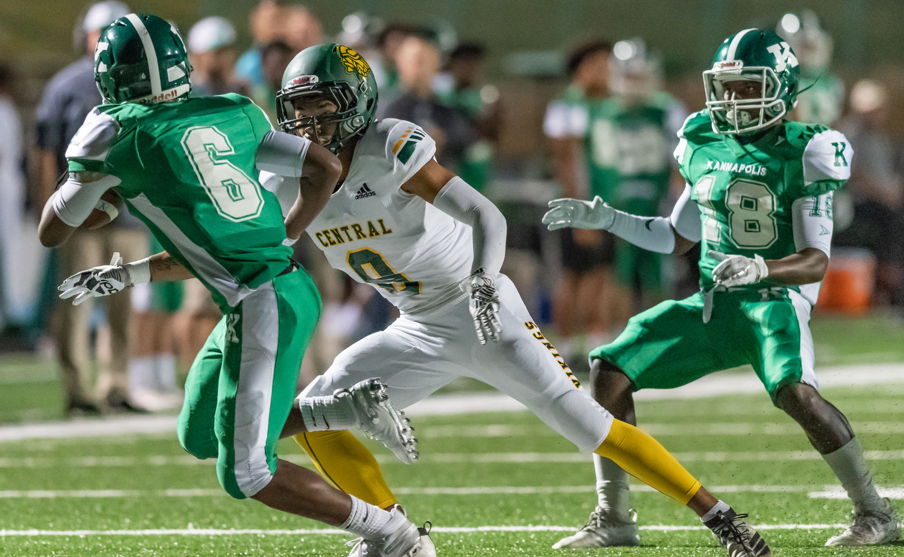 Friday night high school football action